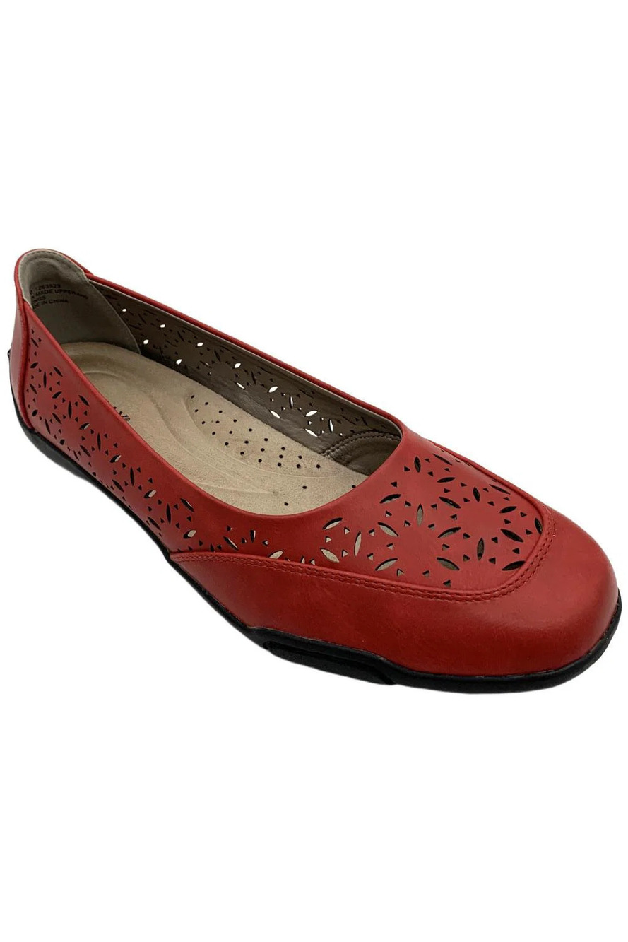 ARRAY Women's Jordan Cutout Comfort Flat Red - Medium